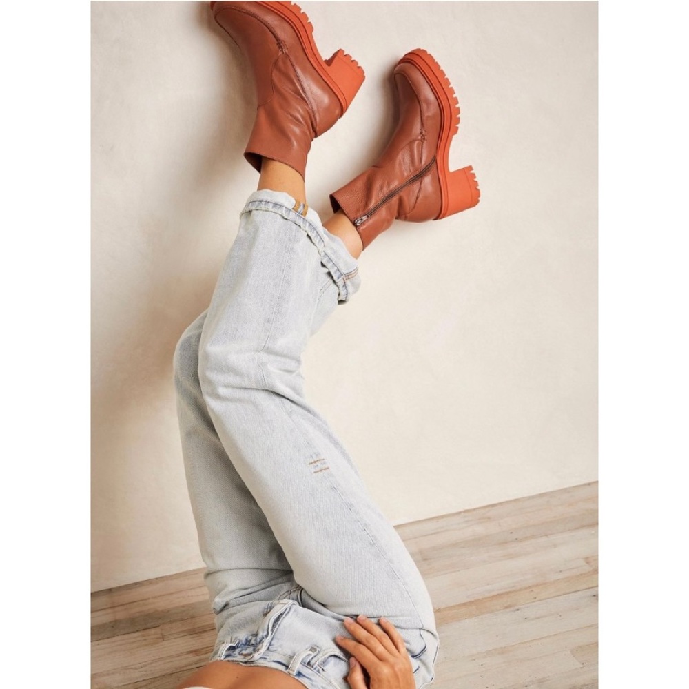 Free People leather boot in Terra Cotta - Picture 4 of 13